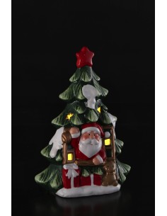 Decorazione albero di natale con led Babbo Natale/Renna Cm. 14x9x20 2