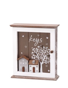 Portachiavi da parete "Casette" Cm. 22x7x25 - Modelli assortiti 2