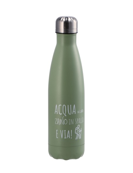 Borraccia termica 500 ML. Cm. 7x26 - Modelli assortiti
