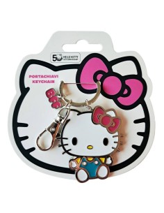 Portachiavi argentato sagomato Hello Kitty