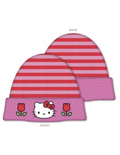 Cappello con risvolto stampato Hello Kitty