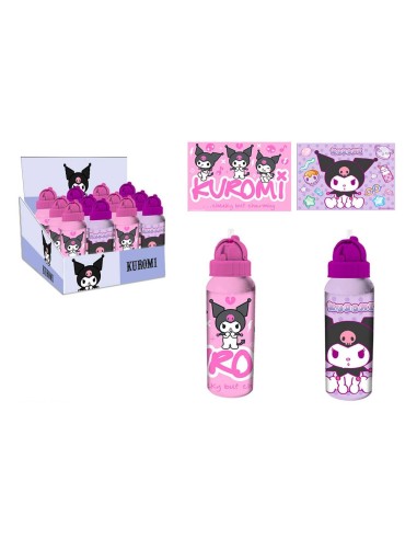 Borraccia alluminio 550 ML con cannuccia - Kuromi