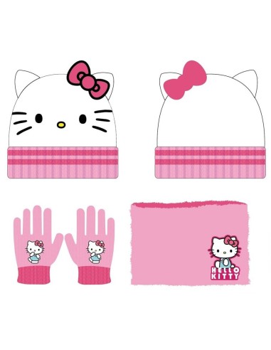 Set invernale 3 pezzi (Cappello + Guanti + Scaldacollo) – Hello Kitty