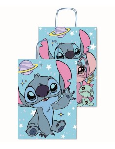 Busta regalo con cordoncino Walt Disney "Stitch" - Cm. 26x12x35