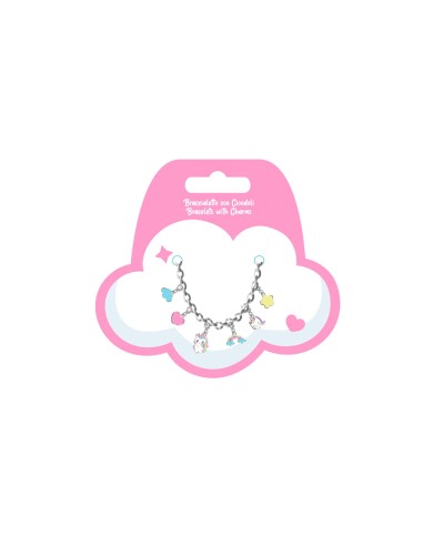 Braccialetto con charms removibili - Unicorno