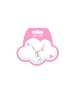 Collanina rosa con charms - Unicorno