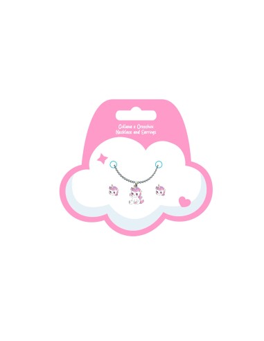 Set collana e orecchini - Unicorno