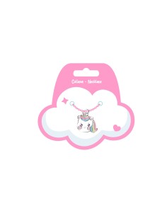 Collanina rosa con charms - Unicorno