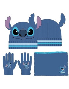 Set invernale 3 pezzi (Cappello + Guanti + Scaldacollo) - Stitch