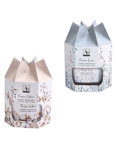 Candela in vasetto vetro profumata Cm. 6x6 - Fragranze assortite
