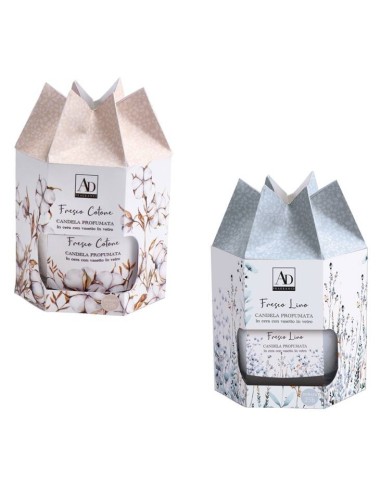 Candela in vasetto vetro profumata Cm. 7x8 - Fragranze assortite