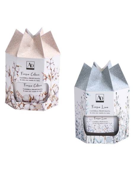Candela in vasetto vetro profumata Cm. 7x8 - Fragranze assortite