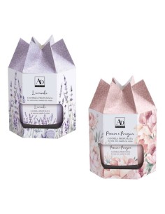 Candela in vasetto vetro profumata Cm. 7x8 - Fragranze assortite 2