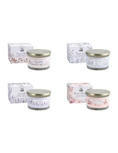 Candela in vasetto vetro profumata Cm. 12x9 - Fragranze assortite