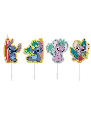 Candeline per torta sagomate 4 pezzi - Stitch