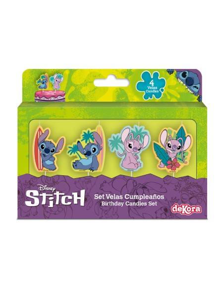 Candeline per torta sagomate 4 pezzi - Stitch