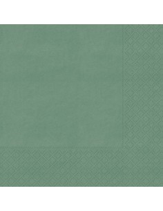 Tovaglioli ovatta 2 veli FSC-ECL Cm. 25x25 - Confezione 100 pz - Verde salvia