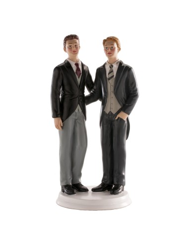 Cake topper resina deluxe Cm. 20 - Coppia uomini