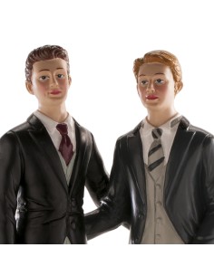 Cake topper resina deluxe Cm. 20 - Coppia uomini 2