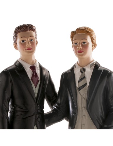 Cake topper resina deluxe Cm. 20 - Coppia uomini