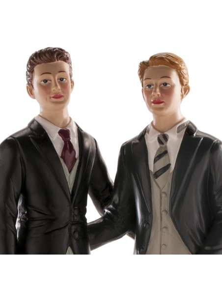 Cake topper resina deluxe Cm. 20 - Coppia uomini