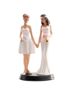 Cake topper resina deluxe Cm. 20 - Coppia donne