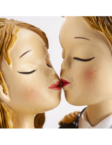 Cake topper resina deluxe Cm. 16 - Coppia sposi che brinda