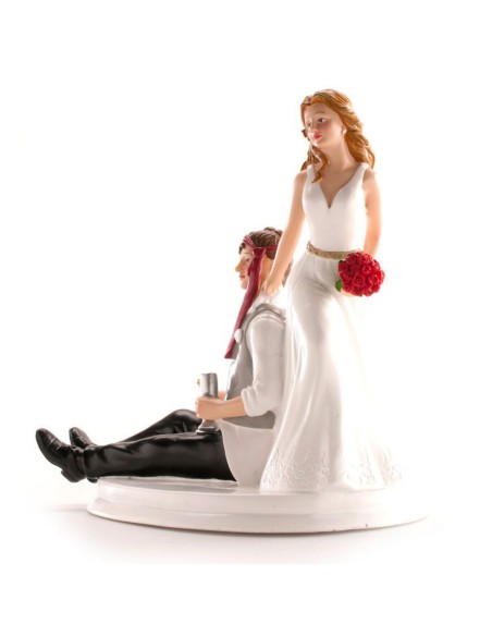 Cake topper resina deluxe Cm. 14 - Sposi brilli