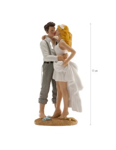 Cake topper resina deluxe Cm. 16 - Sposi sulla spiaggia 2