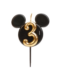Candelina per torta sagomata orecchie Mickey/Minnie – Numero 3