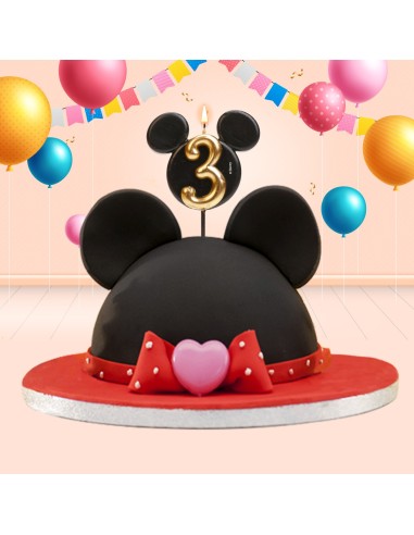 Candelina per torta sagomata orecchie Mickey/Minnie – Numero 3
