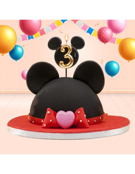Candelina per torta sagomata orecchie Mickey/Minnie – Numero 3
