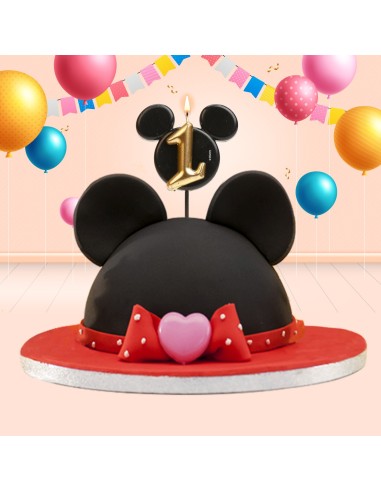 Candelina per torta sagomata orecchie Mickey/Minnie – Numero 1