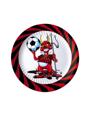 Piatti carta Cm. 18 Rossonero -...