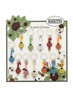 Portachiavi coccinella colorata in confezione regalo 2