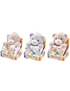 Peluche orsetto con coperta pail Cm. 75x90 – Modelli assortiti