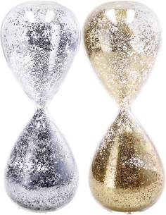 Clessidra in vetro «Oro&Argento» Cm. 6,5x16 – Modelli assortiti