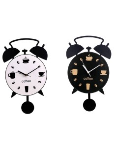 Orologio da parete con pendolo in plastica "Sveglia" Cm. 27x35