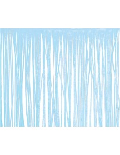 Tenda decorativa sfrangiata Cm. 100x200 - Celeste baby 2