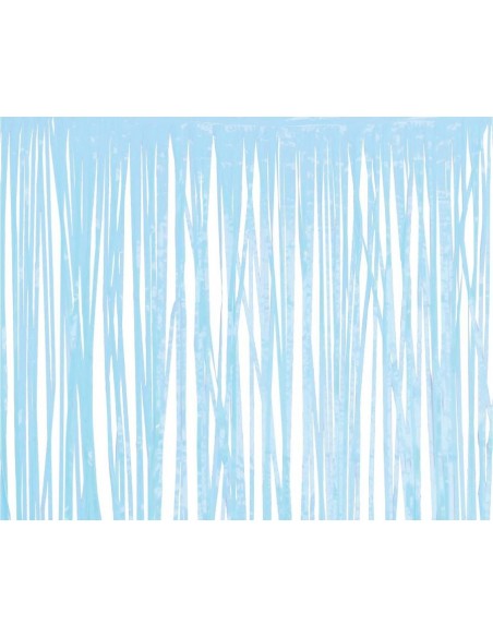 Tenda decorativa sfrangiata Cm. 100x200 - Celeste baby