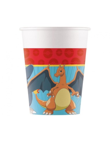 Bicchiere carta 200 ML - Cf. 8 pezzi - Pokemon