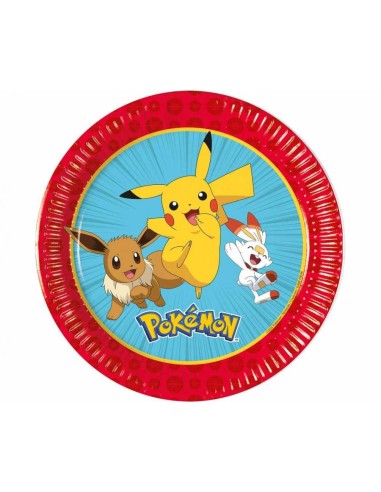 Piatti carta Cm. 20 - Cf. 8 pezzi - Pokemon