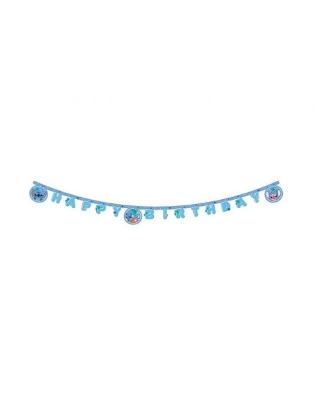 Festone banner scritta Happy Birthday - Stitch