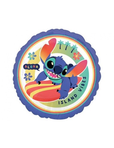 Palloncino mylar 18" Cm. 45 - Stitch surf