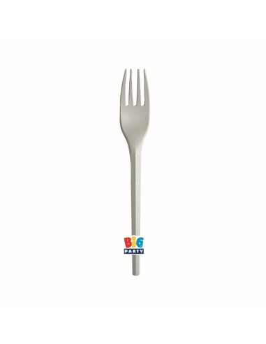 Forchette Ecolor Compostabili Cm. 16 - Cf. 20 pezzi - Argento Matt