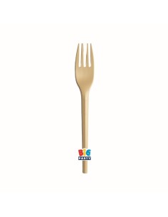Forchette Ecolor Compostabili Cm. 16 - Cf. 20 pezzi - Oro Matt