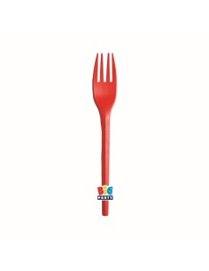 Forchette Ecolor Compostabili Cm. 16 - Cf. 20 pezzi - Rosso