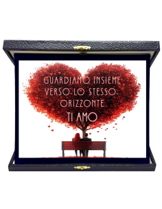 Targa con cofanetto rettangolare Cm. 23x19 - Guardiamo insieme verso lo stesso orizzonte