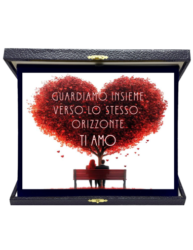 Targa con cofanetto rettangolare Cm. 23x19 - Guardiamo insieme verso lo stesso orizzonte