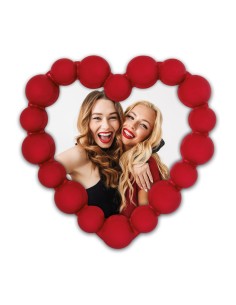 Portafoto in resina "Cuore" Cm. 15x15 - Foto Cm. 13x13